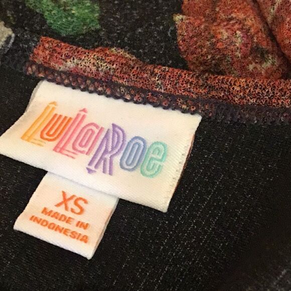 NWT LULAROE AMELIA dress in size extra small vintage rose design - Picture 14 of 15